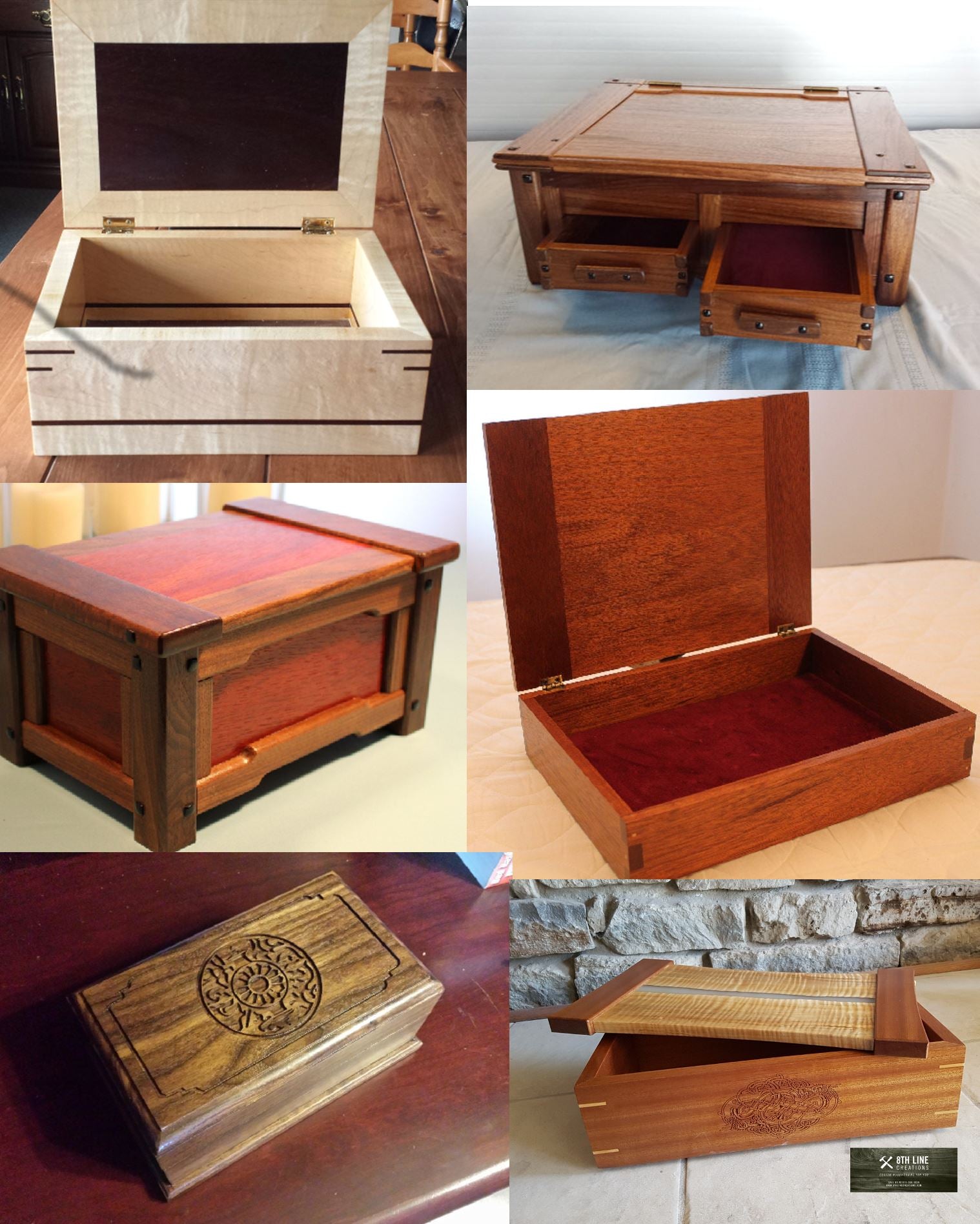 Keepsake / Jewellery Boxes 8th Line Creations