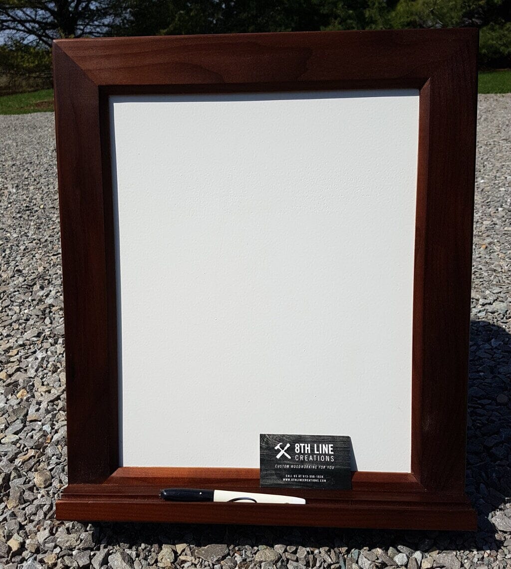 Dry Erase Board and Key Rack, Handcrafted Whiteboard, Home decor, Key Holder, Christmas Gift, Smoked Poplar 8th Line Creations