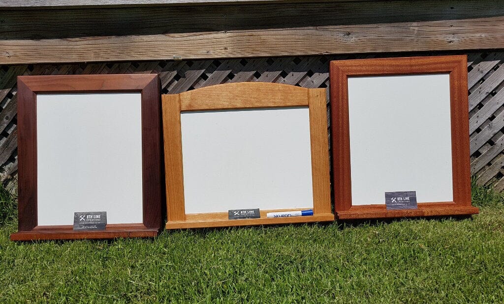 Dry Erase Board with Magnetic Key Holder, handcrafted Whiteboard, Christmas Gift, Birthday Gifts, Home Decor, Sapele 8th Line Creations
