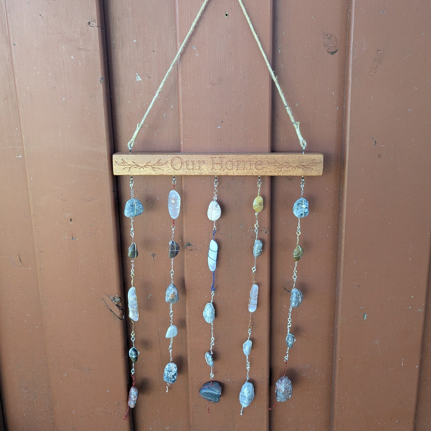 Rock Art Sun Catcher - Our Home Rock Art 8th Line Creations