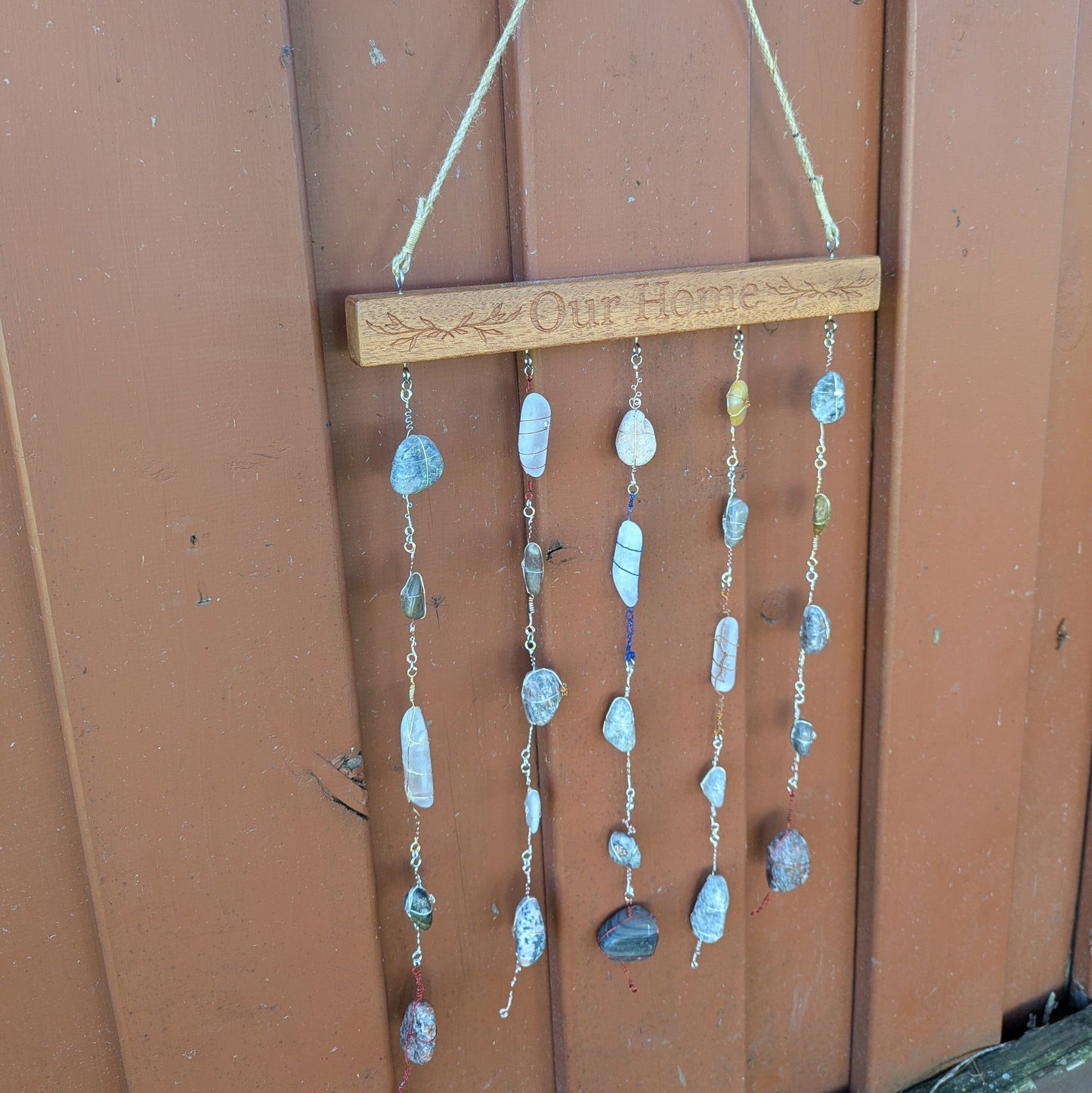 Rock Art Sun Catcher - Our Home Rock Art 8th Line Creations