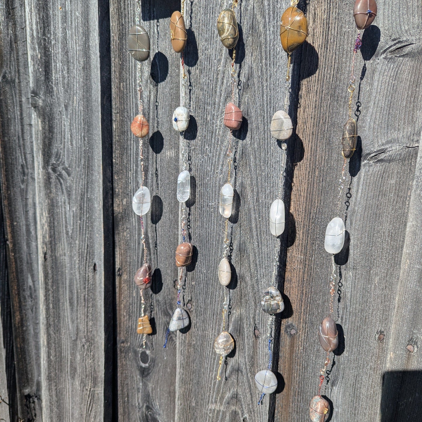Rock Art Sun Catcher with flowers Rock Art 8th Line Creations