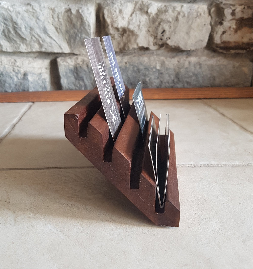 8 Card Business Card Holder - Smoked Poplar Business Card Holders 8th Line Creations