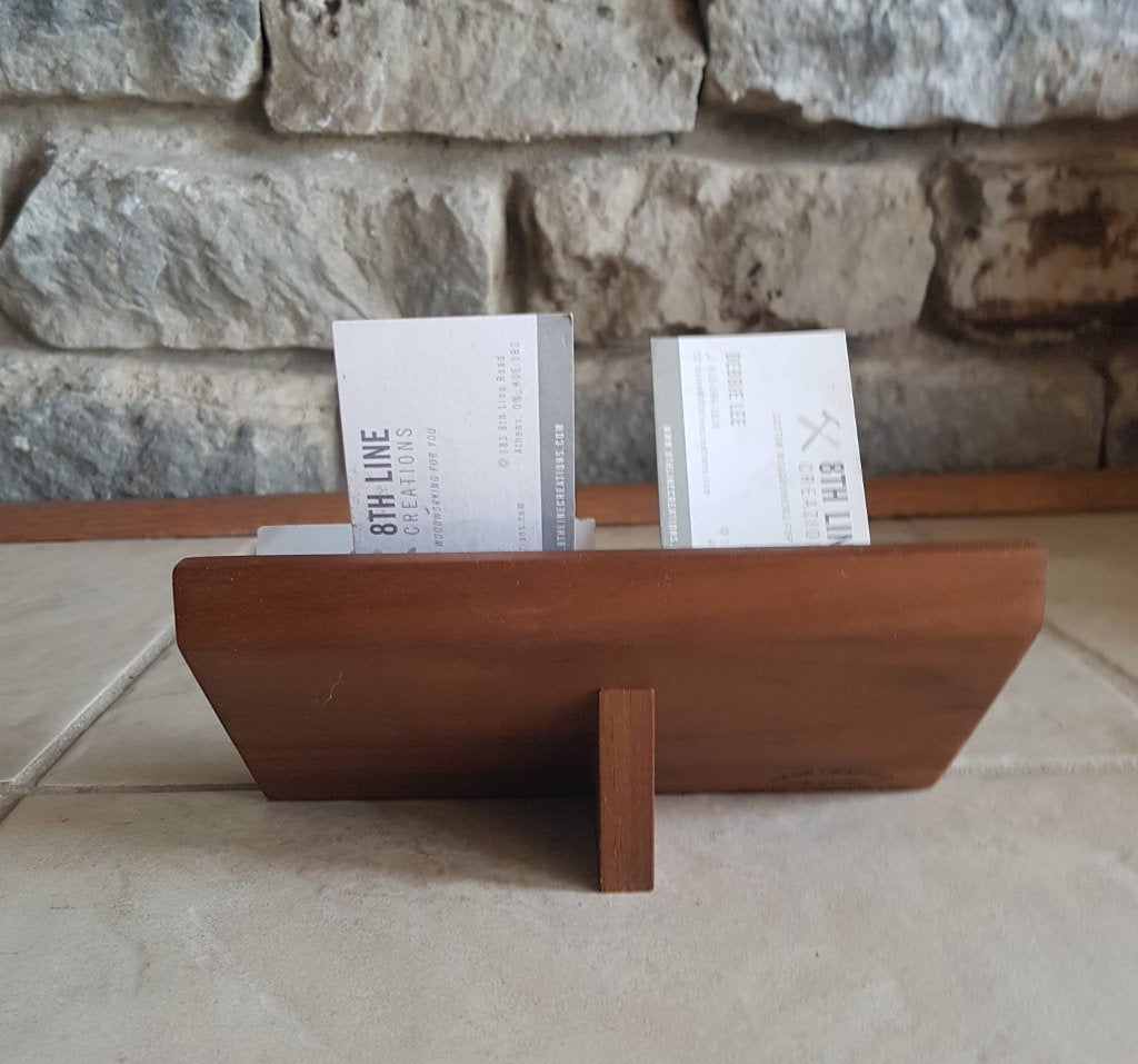 8 Card Business Card Holder - Smoked Poplar Business Card Holders 8th Line Creations