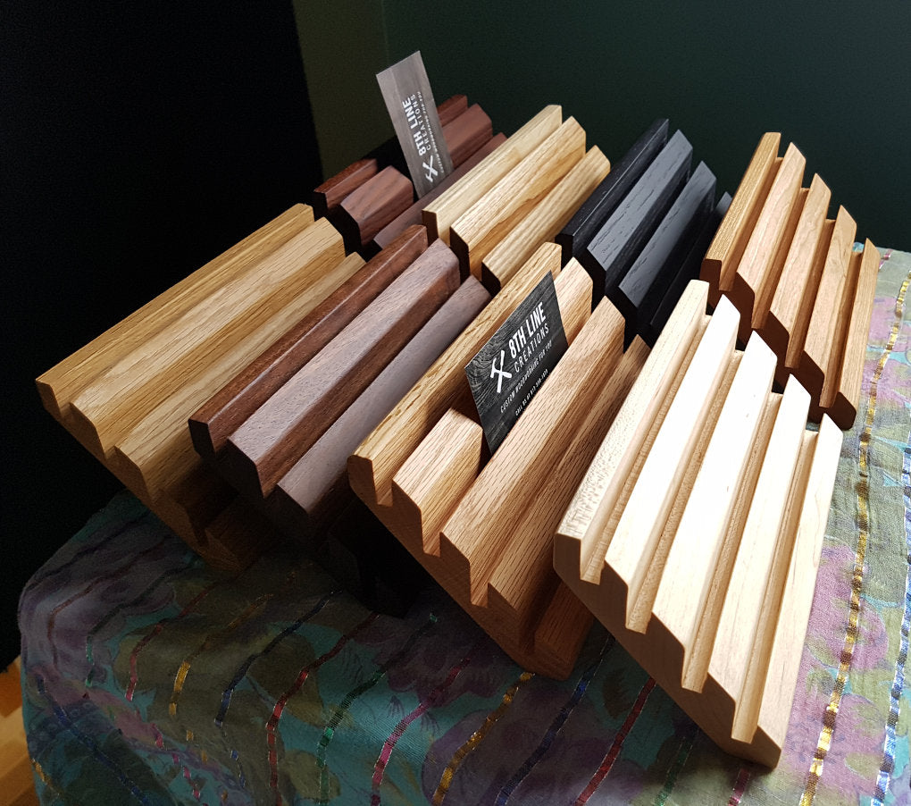8 Card Business Card Holder - Smoked Poplar Business Card Holders 8th Line Creations