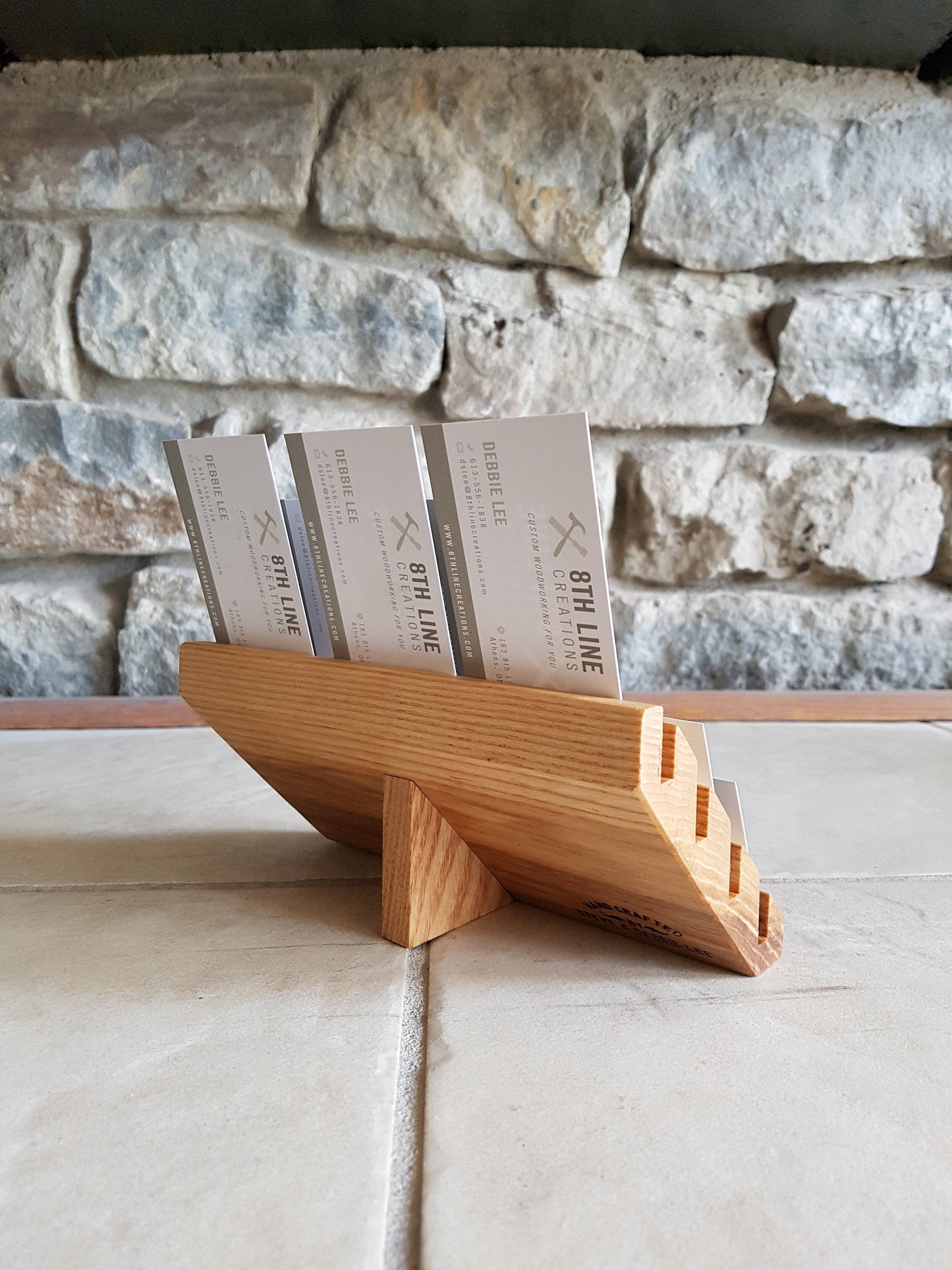 8 Card Gift / Business Card Display - Ash Business Card Holders 8th Line Creations