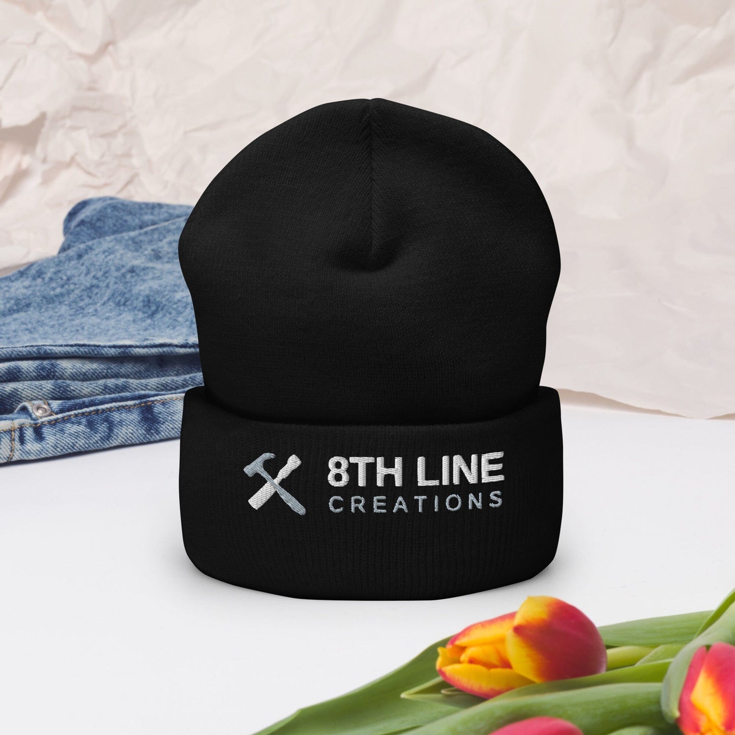 8th Line Cuffed Beanie 8th Line Creations