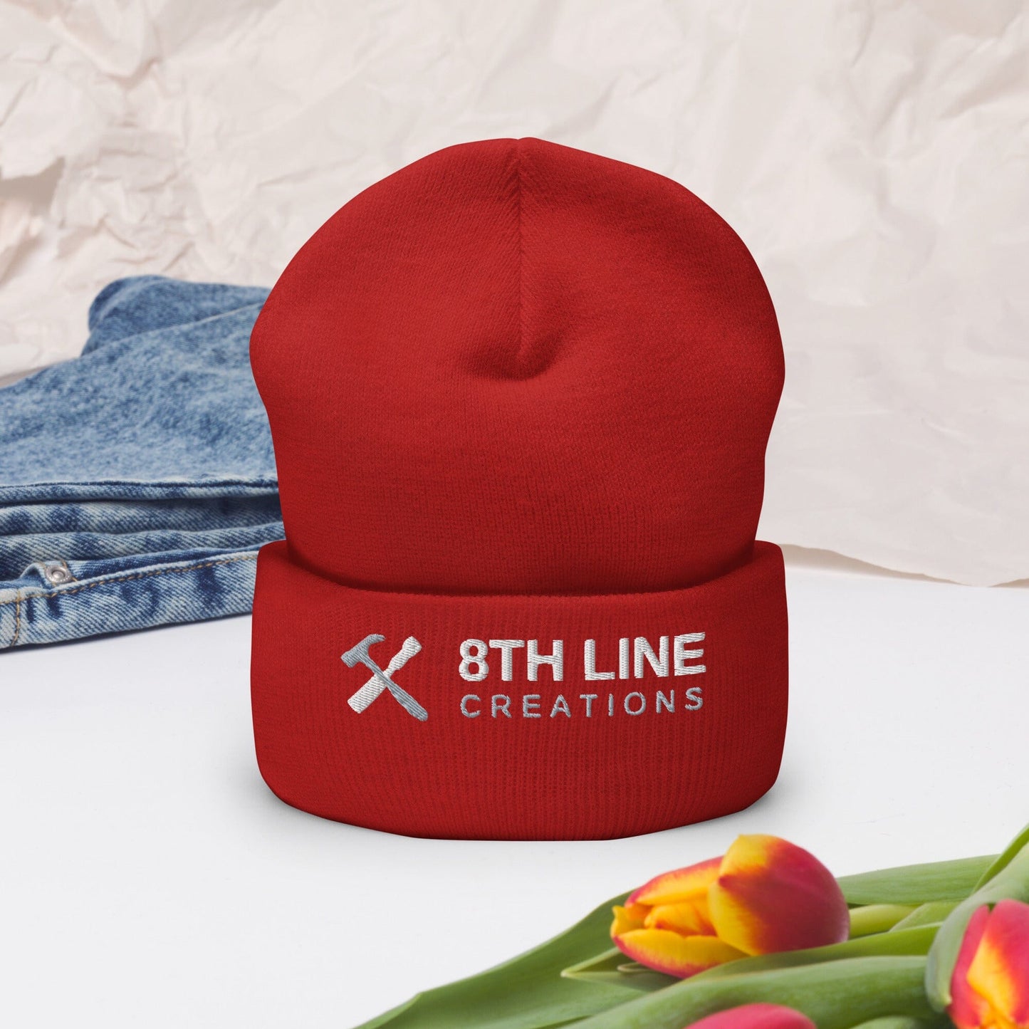 8th Line Cuffed Beanie 8th Line Creations