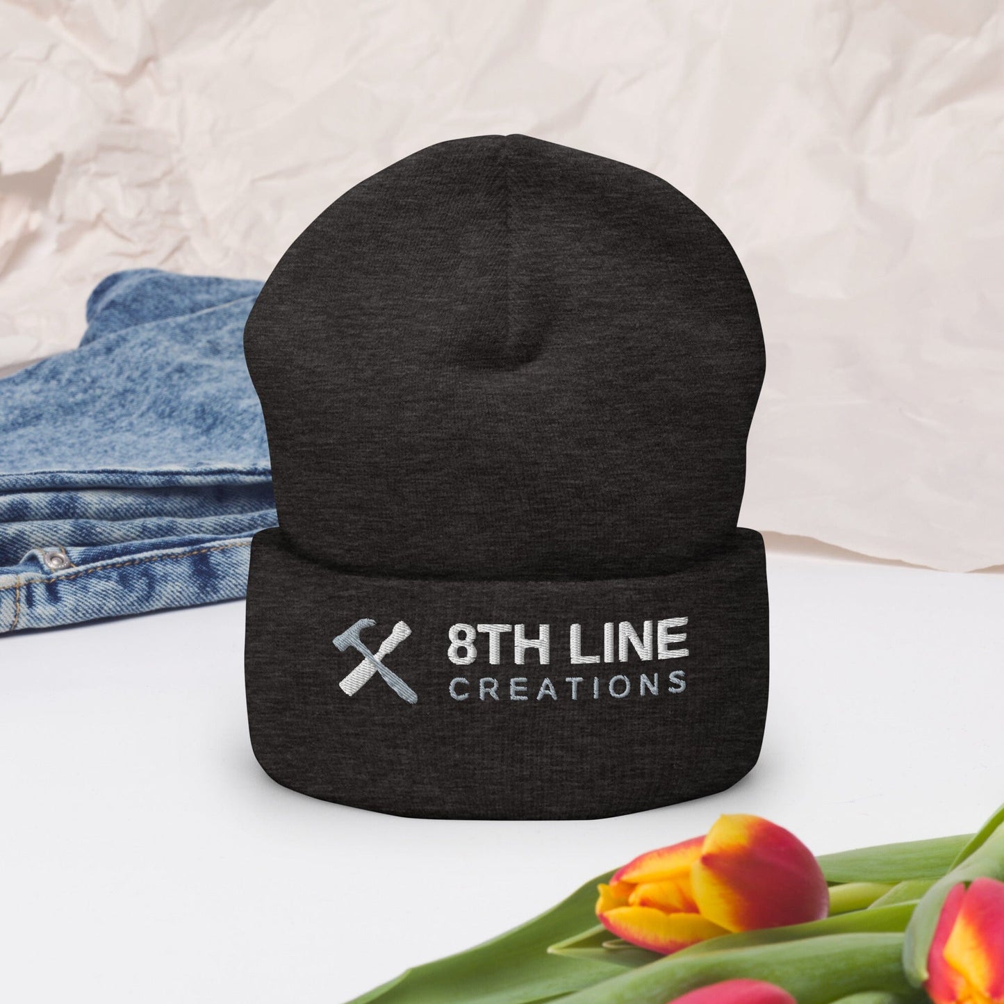 8th Line Cuffed Beanie 8th Line Creations