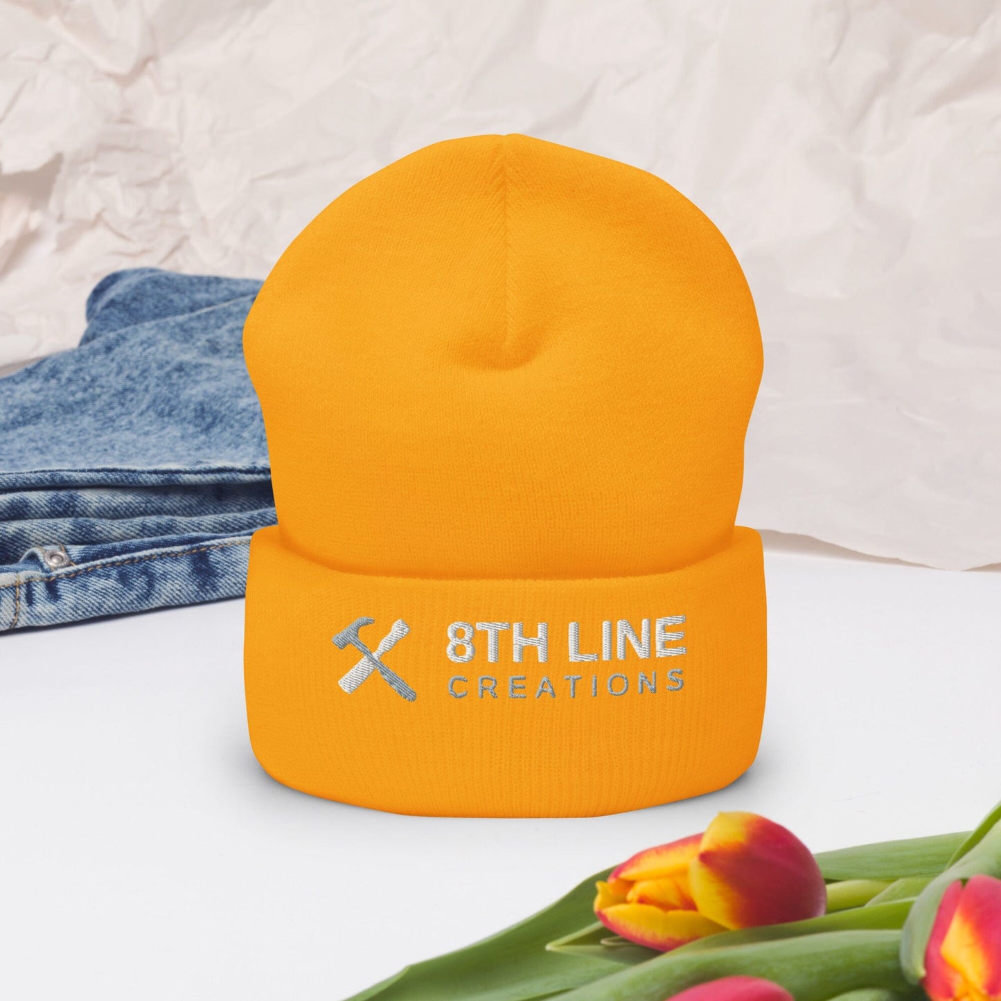 8th Line Cuffed Beanie 8th Line Creations