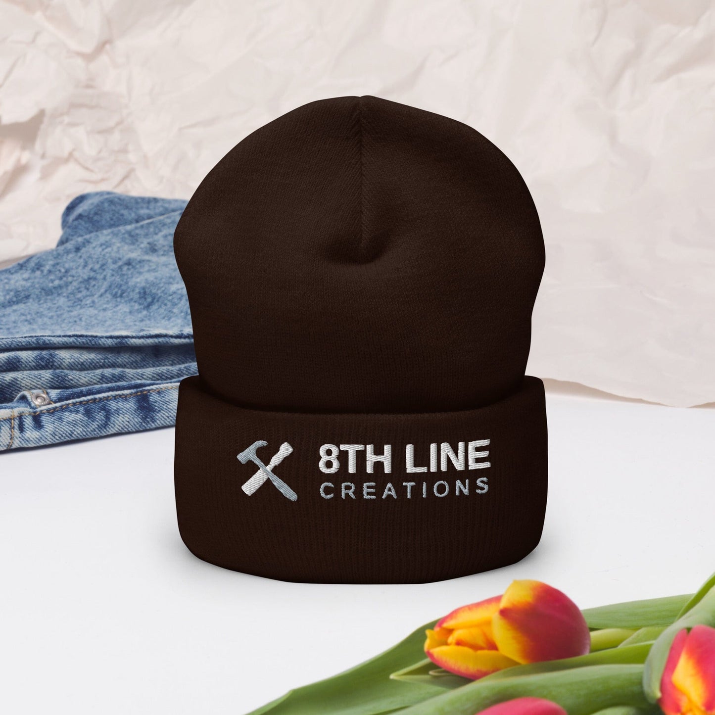 8th Line Cuffed Beanie 8th Line Creations