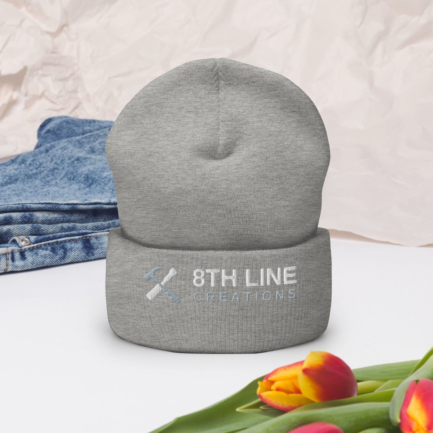 8th Line Cuffed Beanie 8th Line Creations