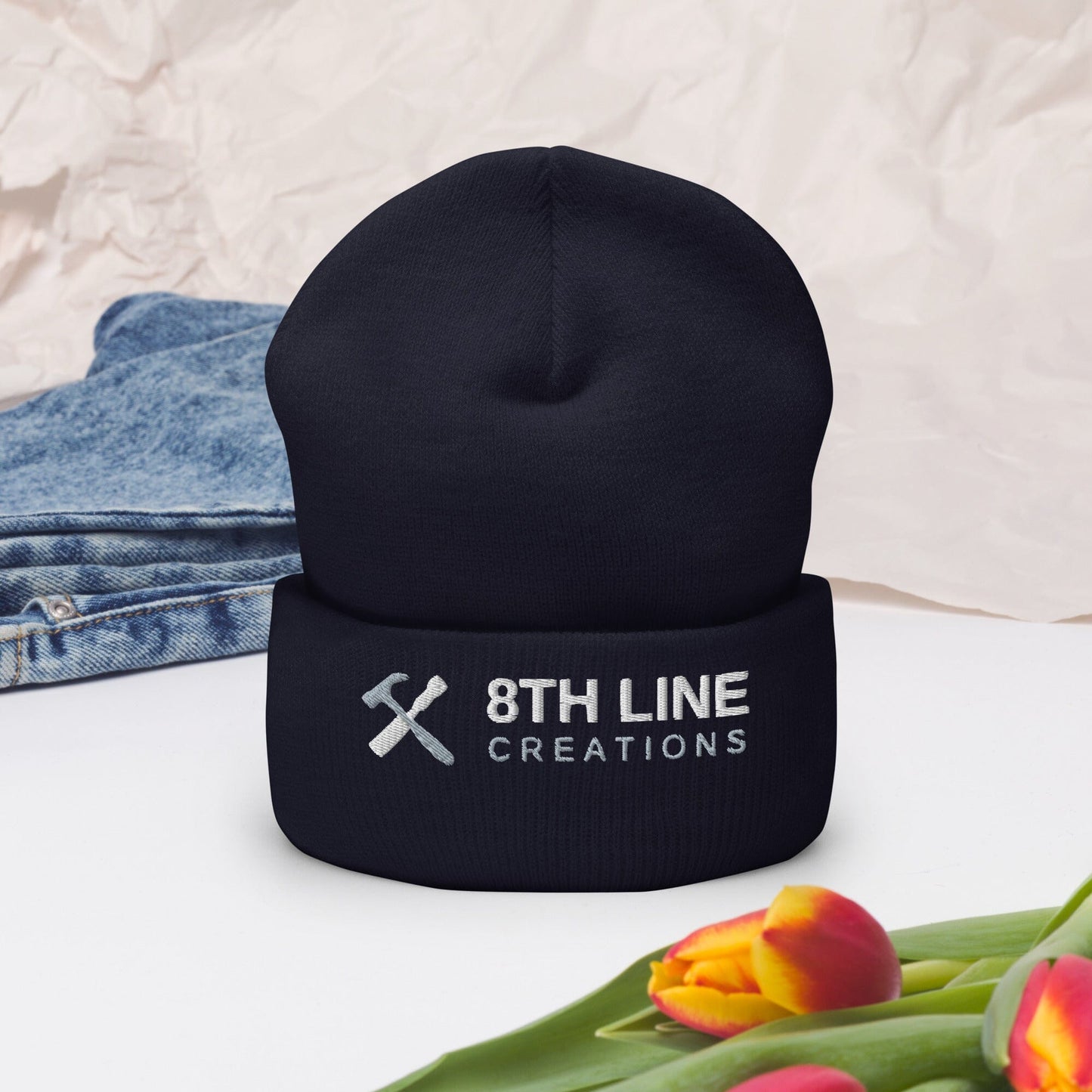 8th Line Cuffed Beanie 8th Line Creations