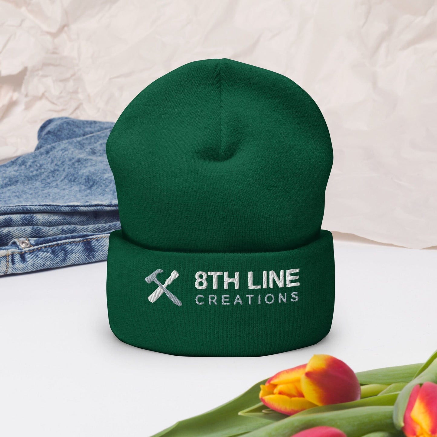 8th Line Cuffed Beanie 8th Line Creations