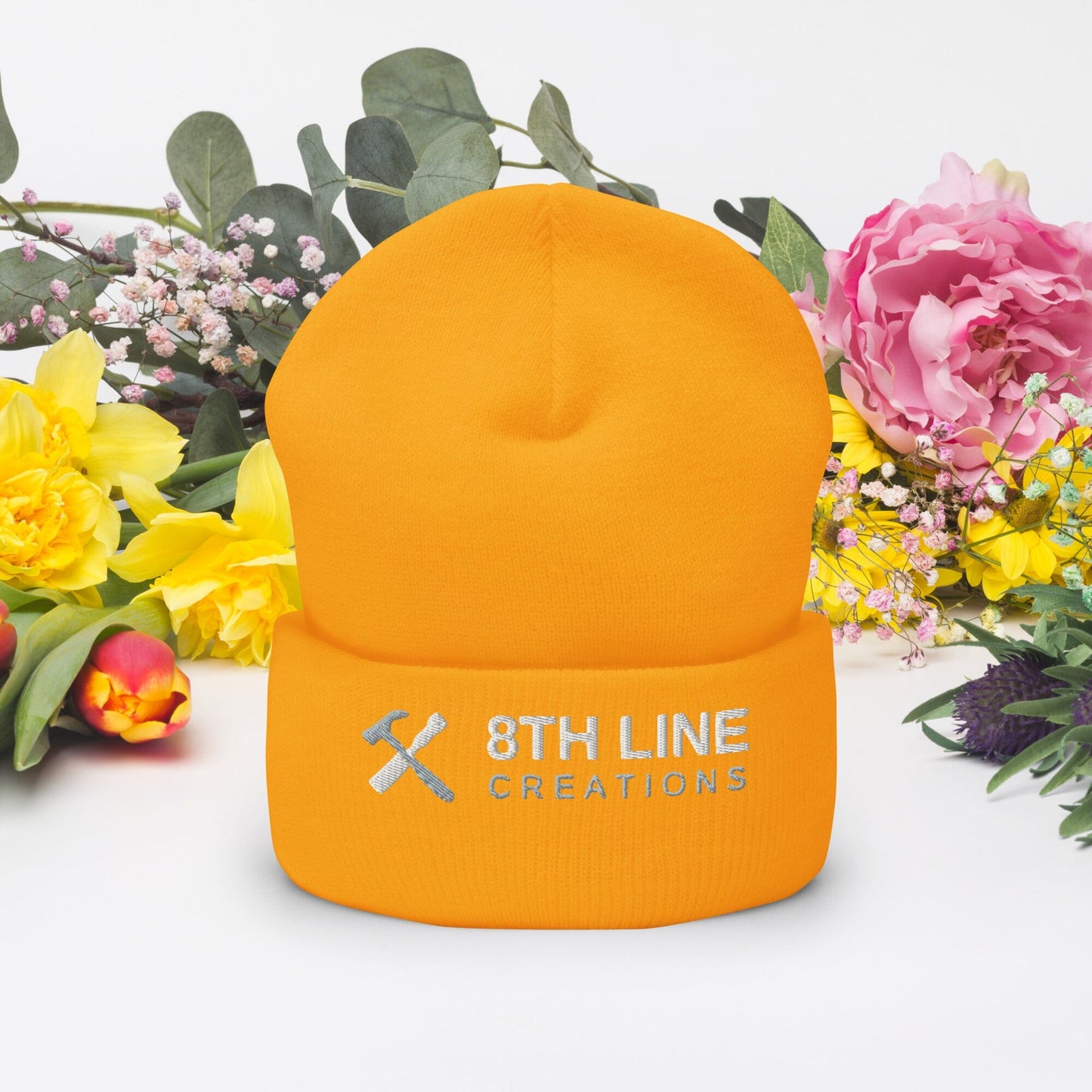 8th Line Cuffed Beanie 8th Line Creations Gold