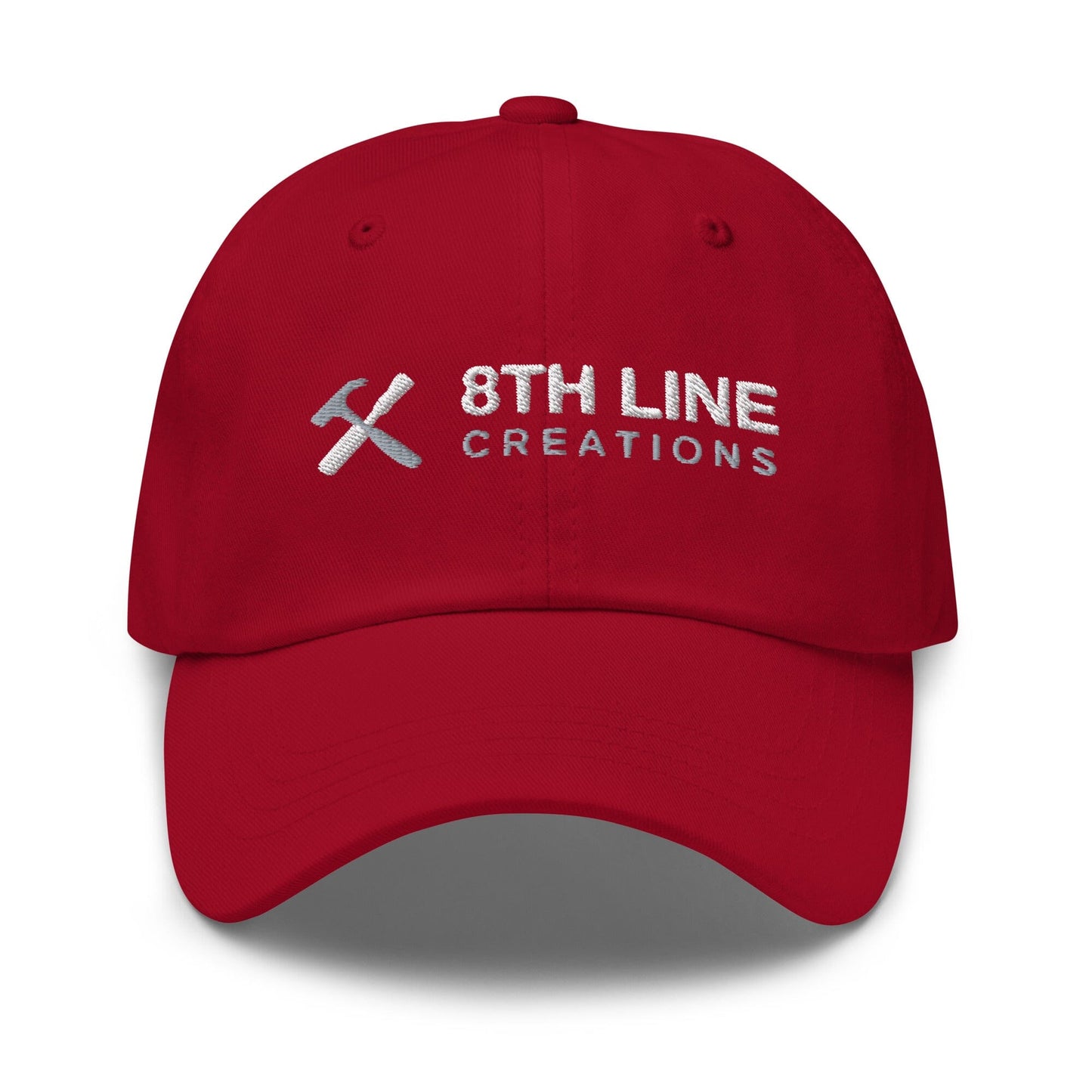 8th Line Dad hat 8th Line Creations Cranberry