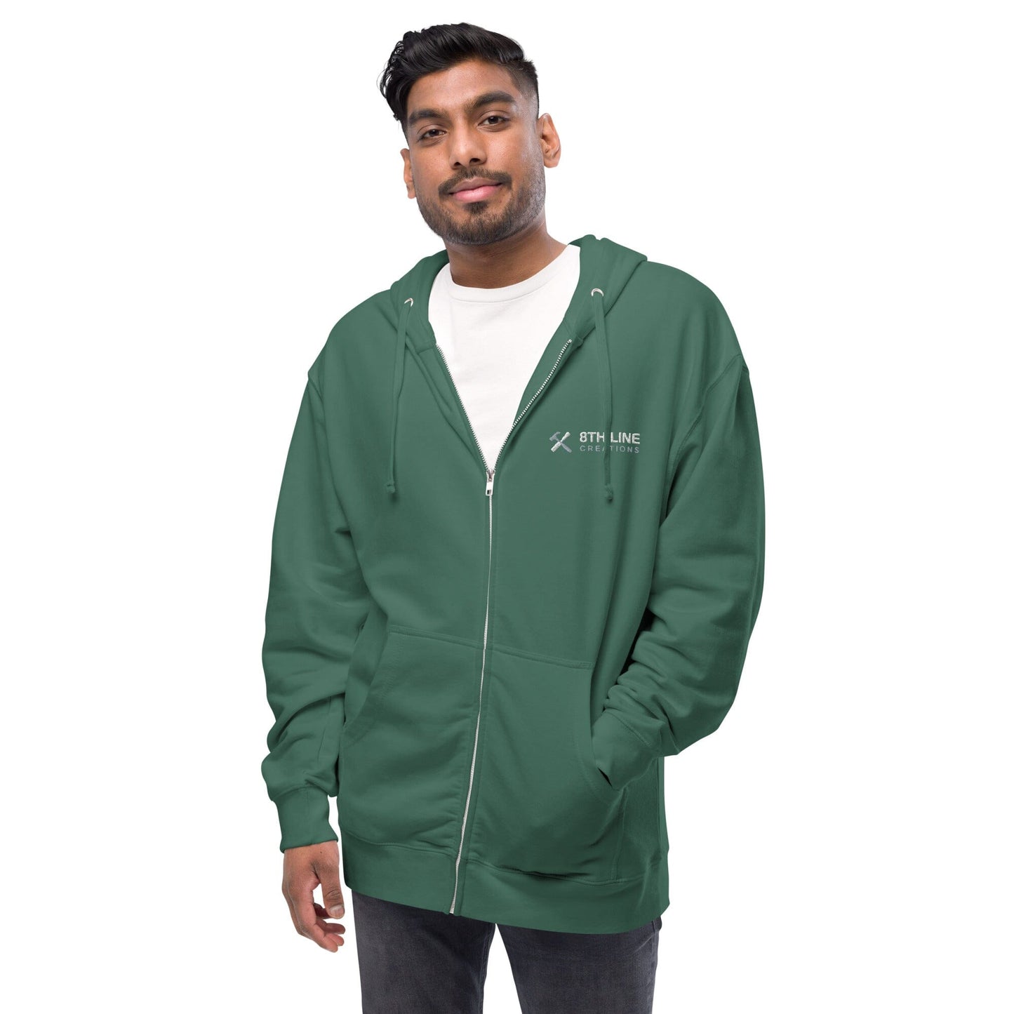 8th line Unisex fleece zip up hoodie 8th Line Creations