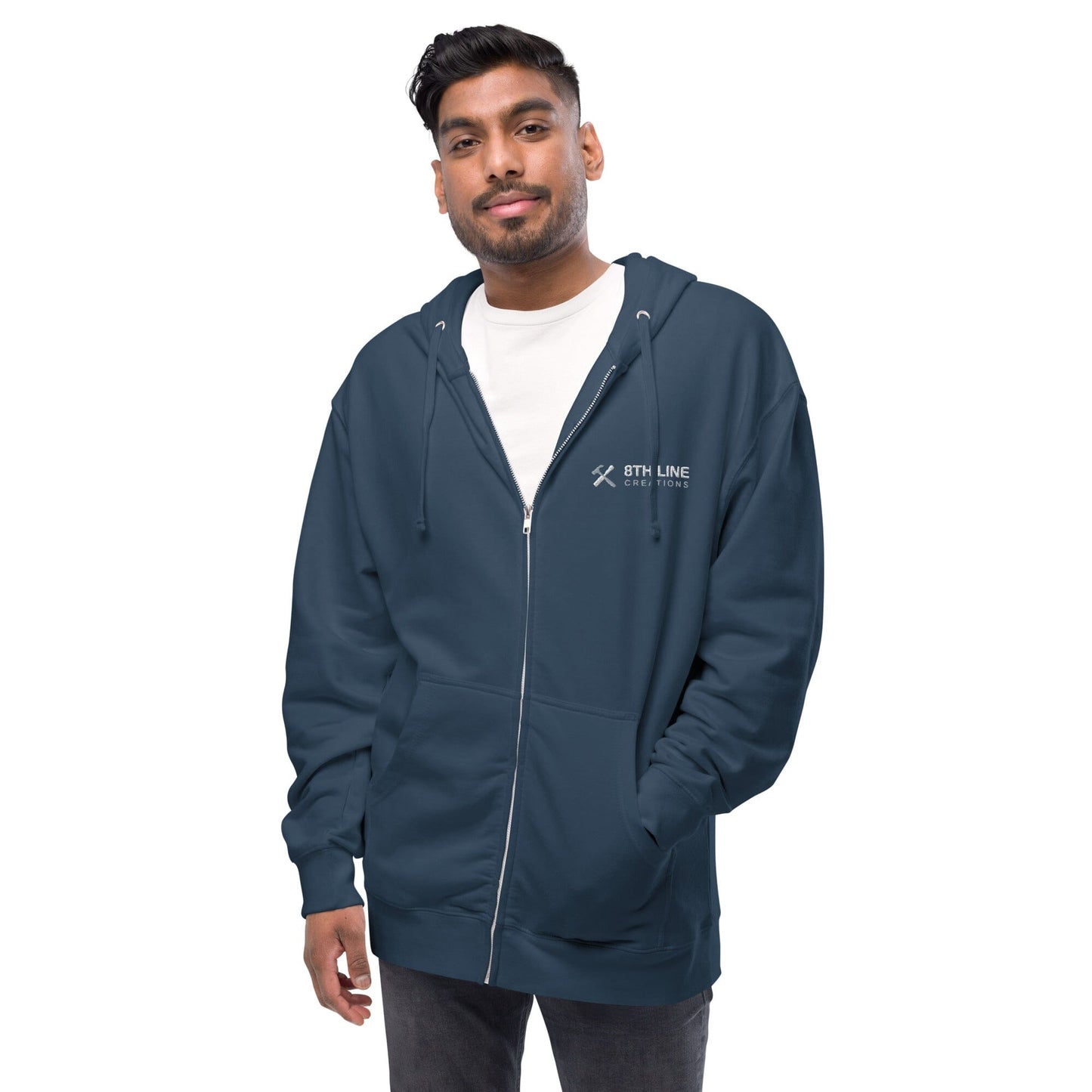 8th line Unisex fleece zip up hoodie 8th Line Creations
