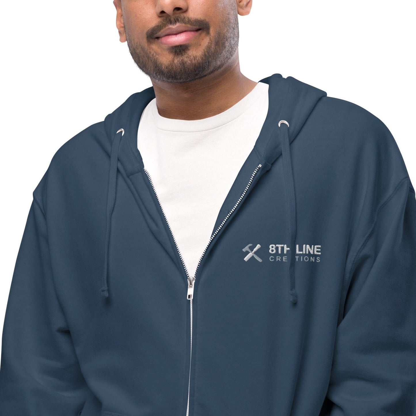 8th line Unisex fleece zip up hoodie 8th Line Creations