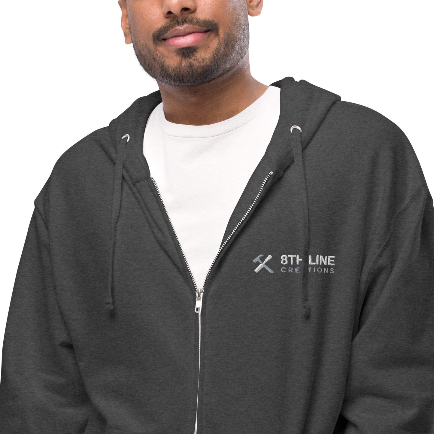 8th line Unisex fleece zip up hoodie 8th Line Creations