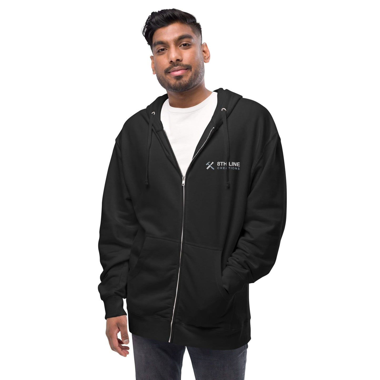 8th line Unisex fleece zip up hoodie 8th Line Creations