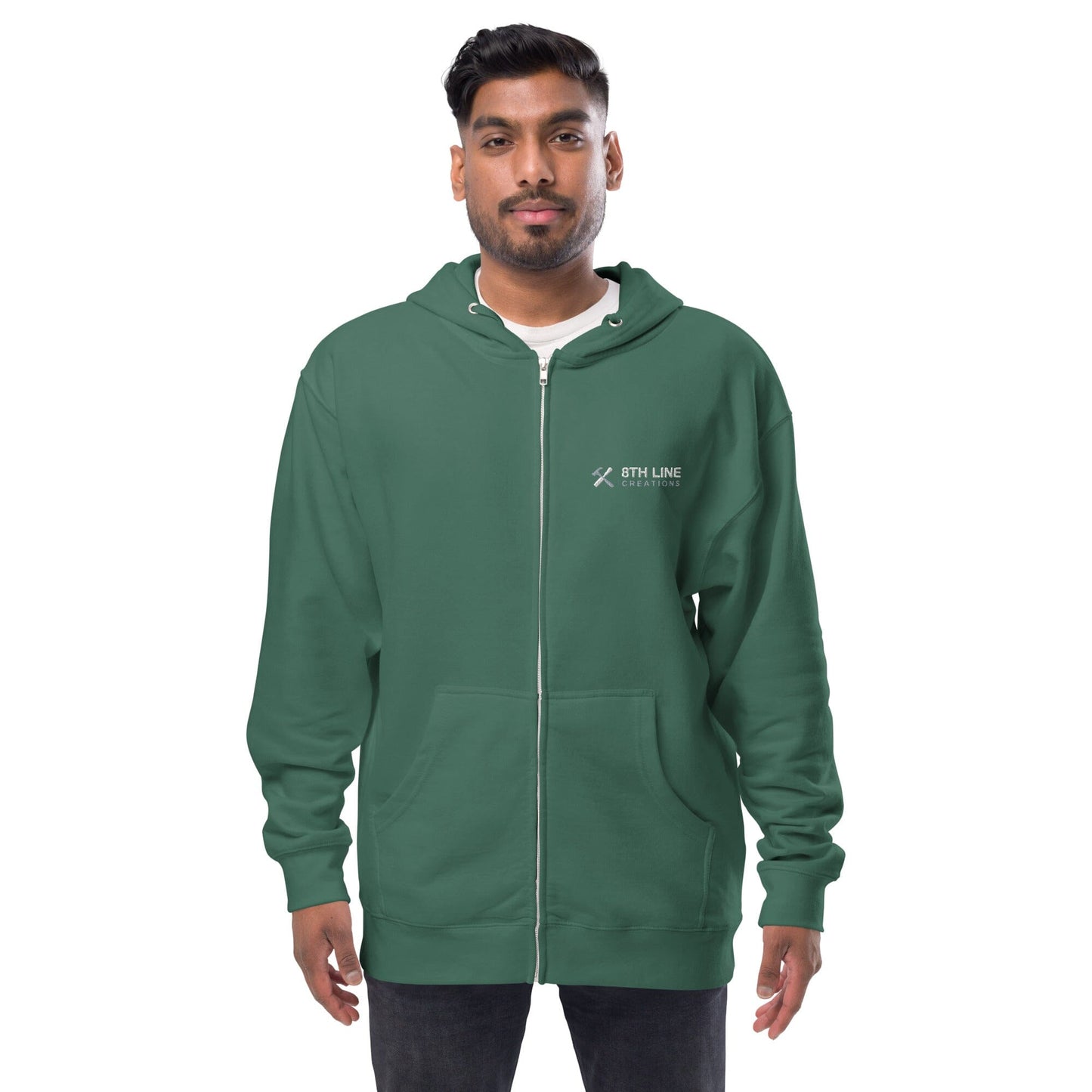 8th line Unisex fleece zip up hoodie 8th Line Creations