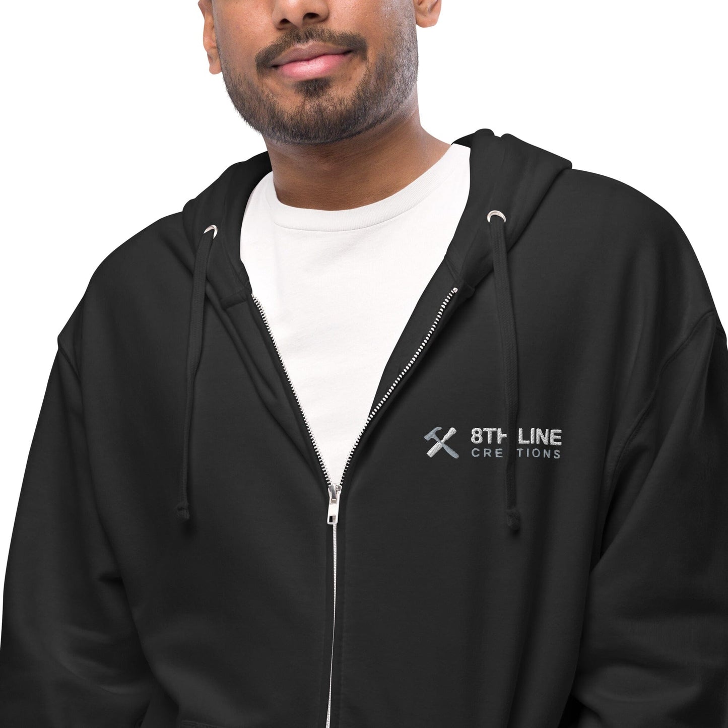8th line Unisex fleece zip up hoodie 8th Line Creations