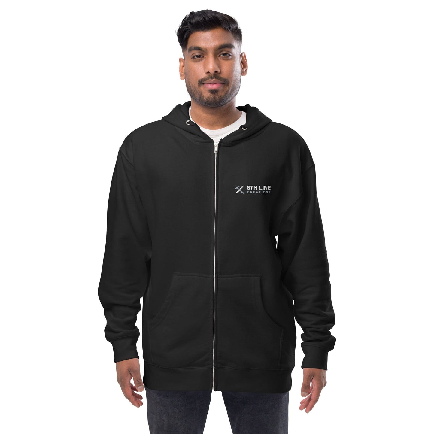8th line Unisex fleece zip up hoodie 8th Line Creations