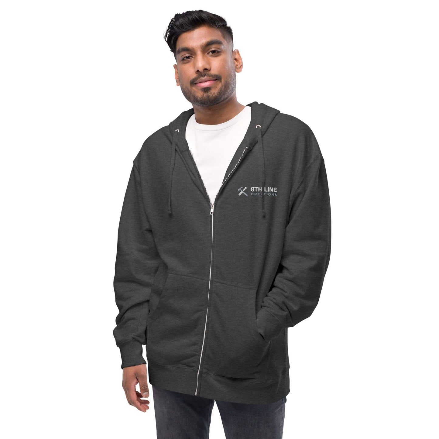 8th line Unisex fleece zip up hoodie 8th Line Creations