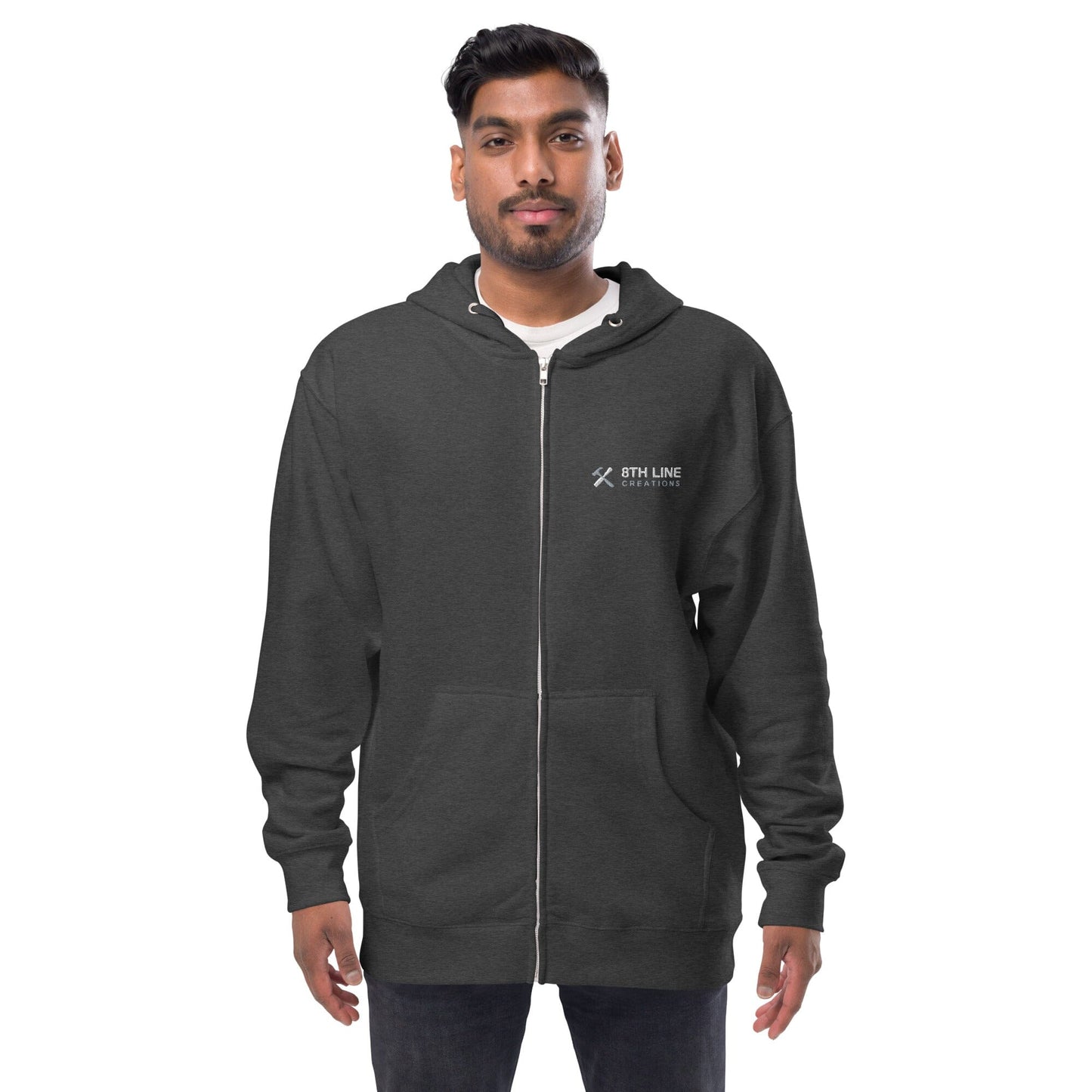 8th line Unisex fleece zip up hoodie 8th Line Creations
