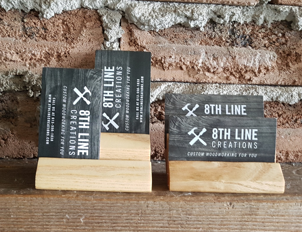 Business Card Display - set of 2 - Ash Business Card Stands 8th Line Creations
