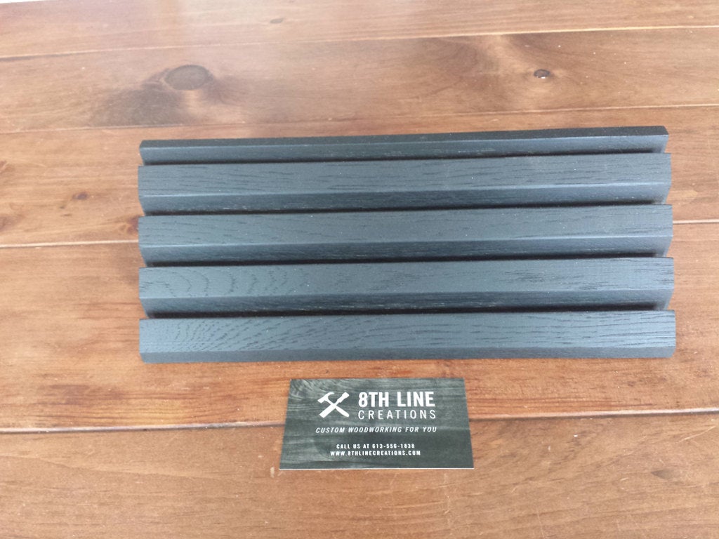 12 Card wooden business card display - Black Business Card Stands 8th Line Creations