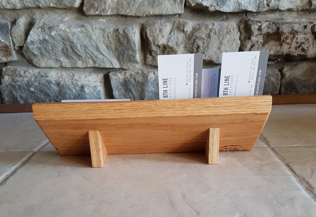 Business Card Holder - 12 Card - Red Oak Business Card Holders 8th Line Creations