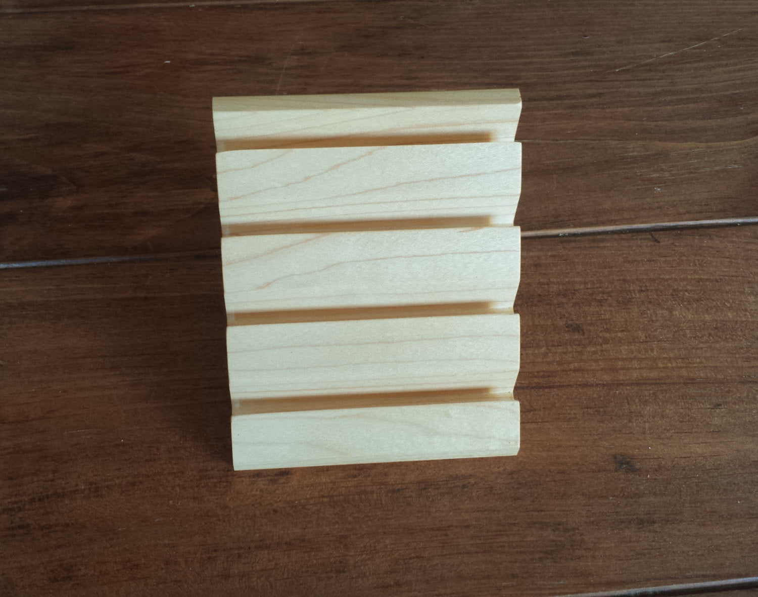 Business Card Holder - 4 Card - Solid Maple Business Card Stands 8th Line Creations