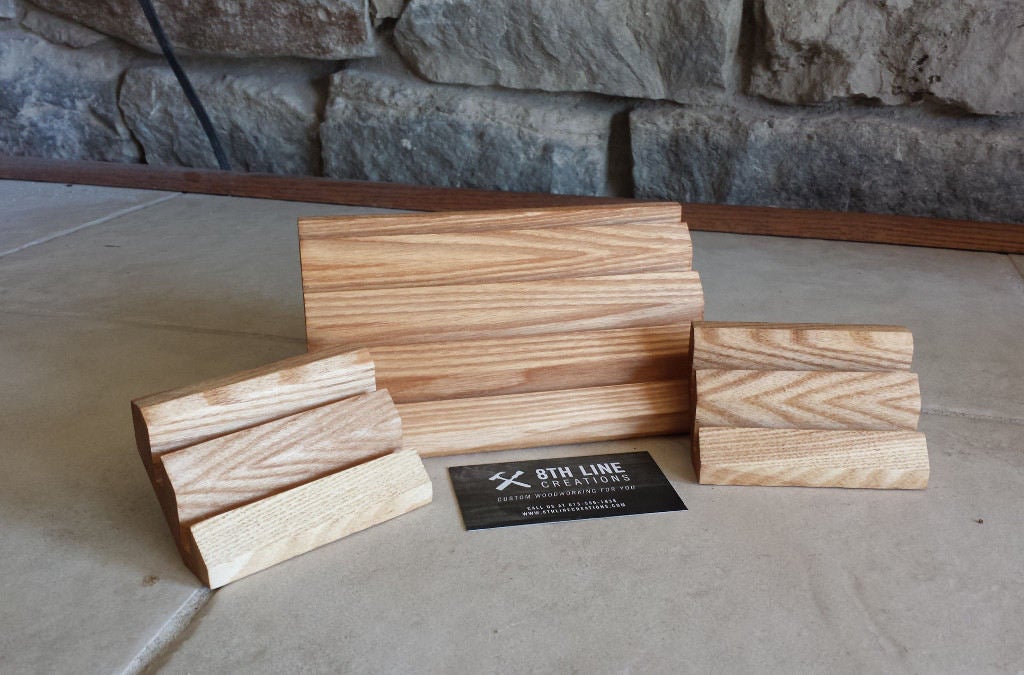 Business Card Holders - Set of 3 - Ash Business Card Stands 8th Line Creations