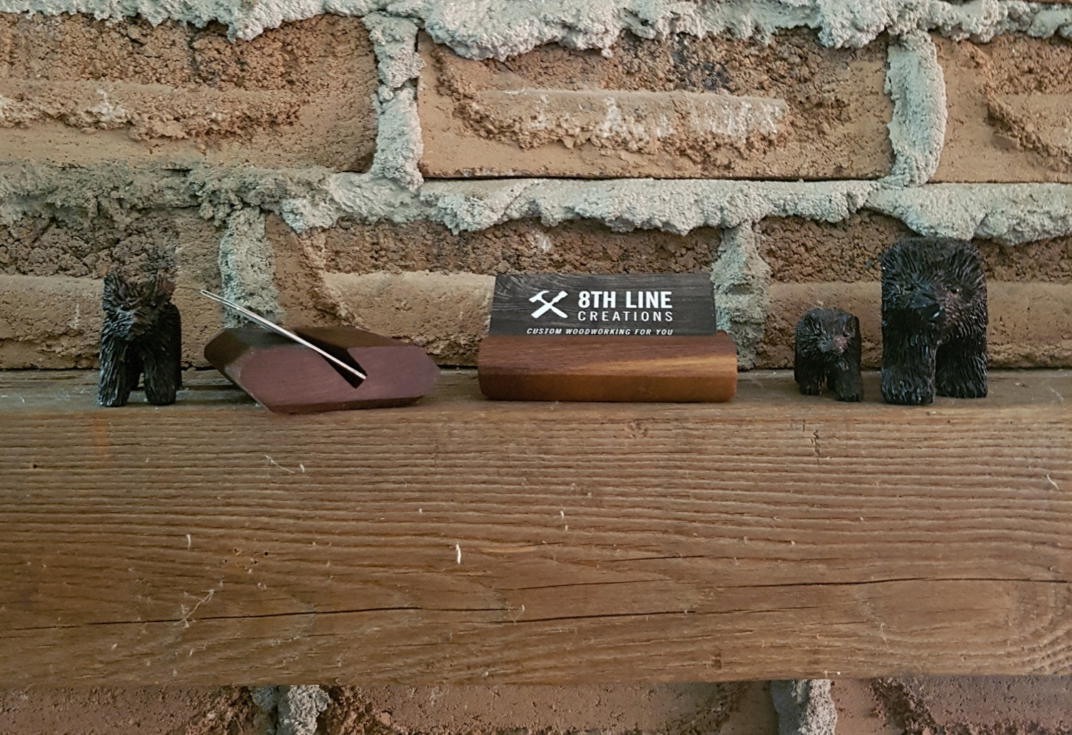 Business Card Stand - Black - Set of 2 Business Card Stands 8th Line Creations