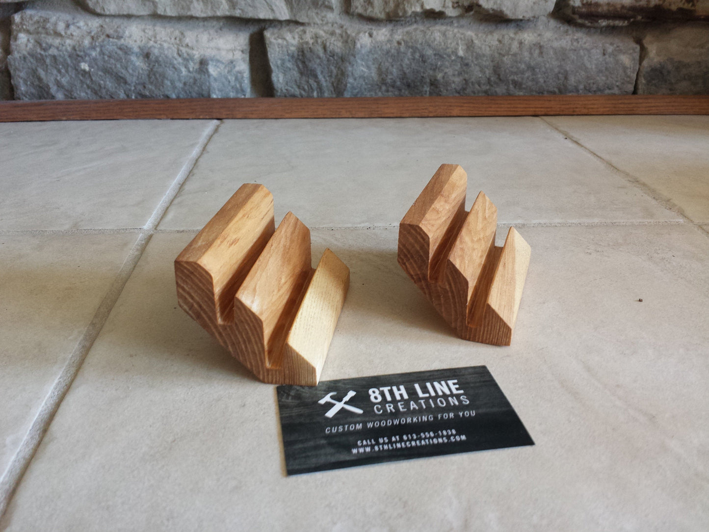 Business Card Stand - Black - set of 2 Business Card Stands 8th Line Creations