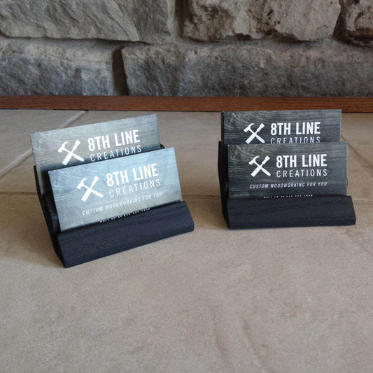 Business Card Stand - Black - set of 2 Business Card Stands 8th Line Creations