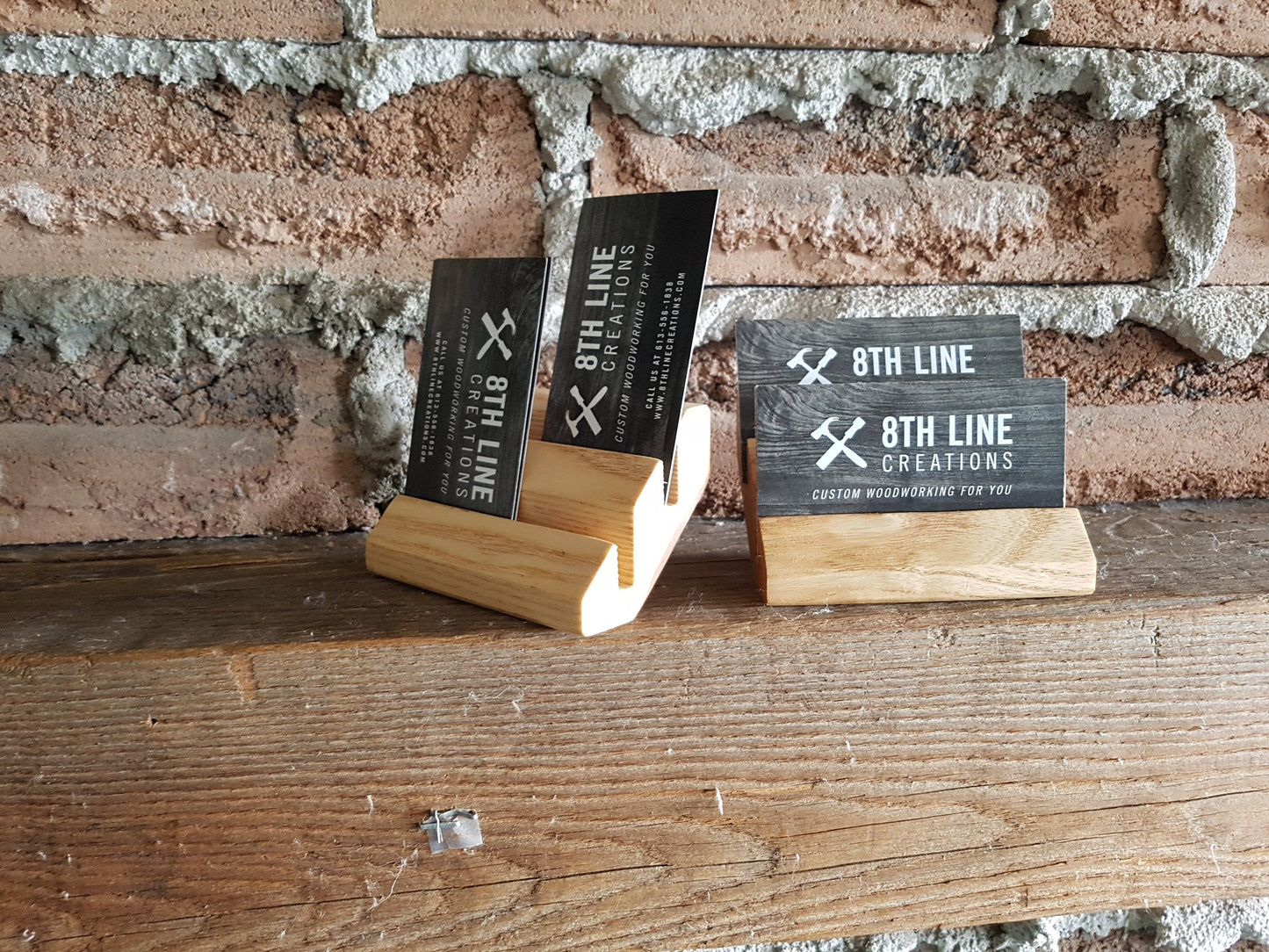 Business Card Stand - Black - set of 2 Business Card Stands 8th Line Creations