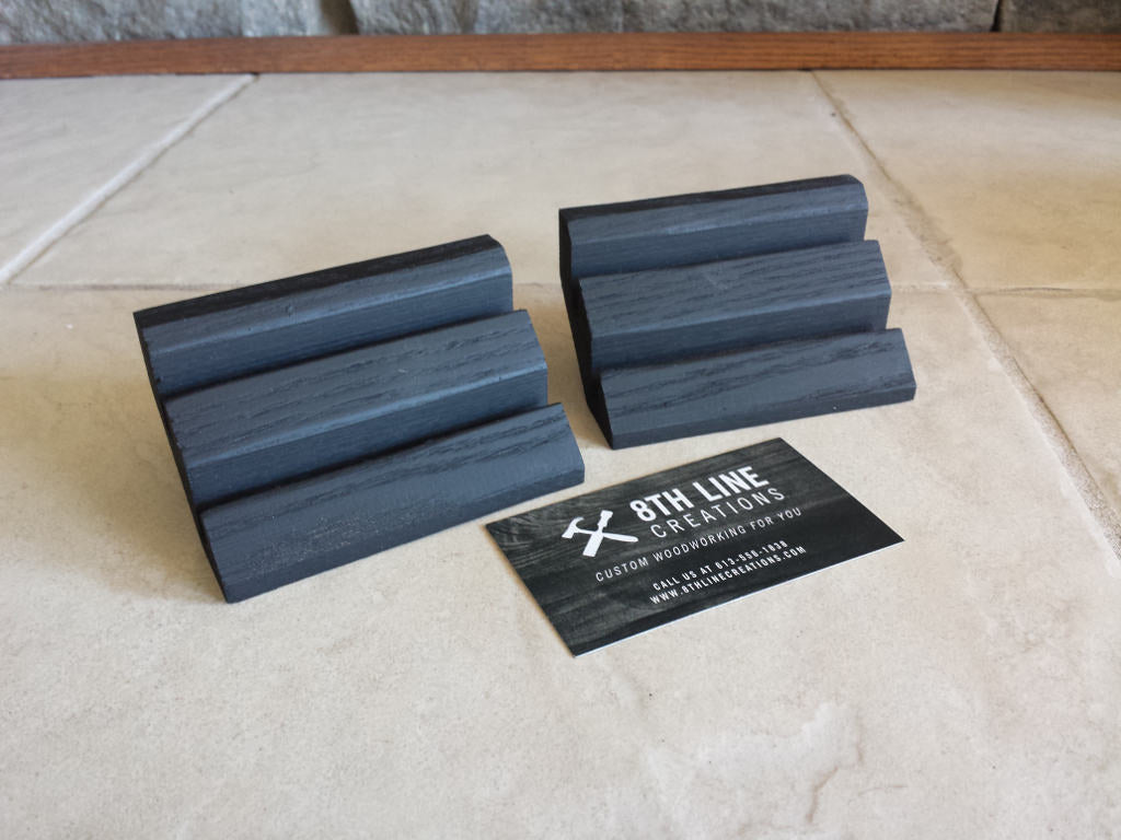 Business Card Stand - Black - set of 2 Business Card Stands 8th Line Creations
