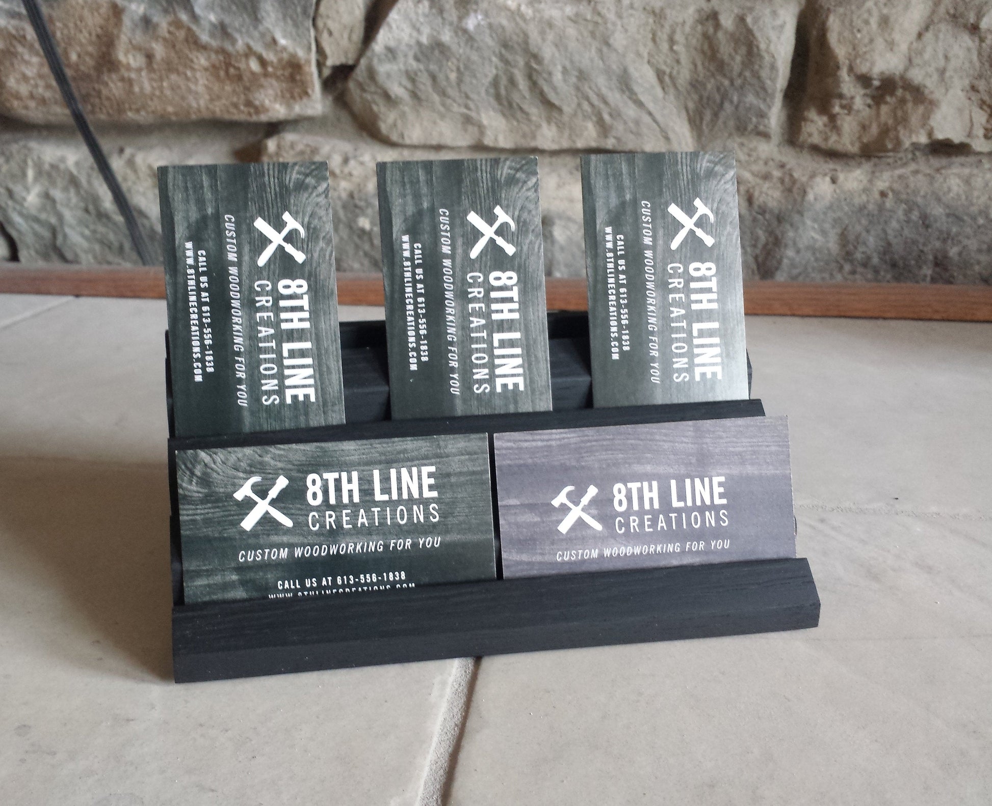 Business Card Stand - Black - Set of 2 Business Card Stands 8th Line Creations