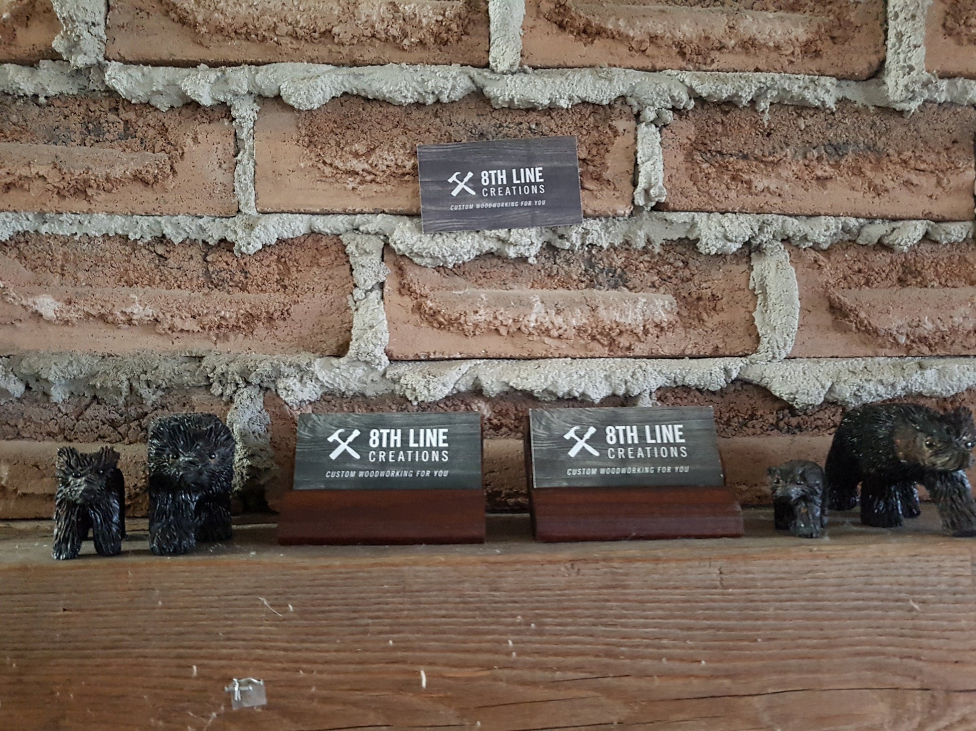 Business Card Stand - Black - set of 2 Business Card Stands 8th Line Creations