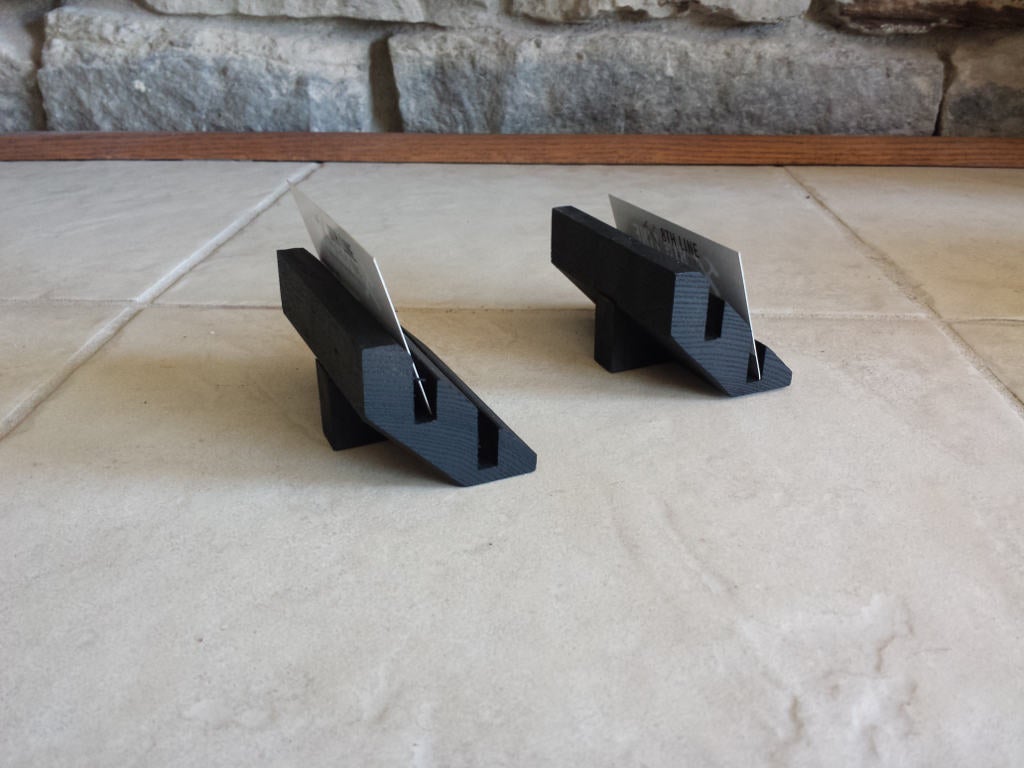 Business Card Stand - Black - set of 2 Business Card Stands 8th Line Creations