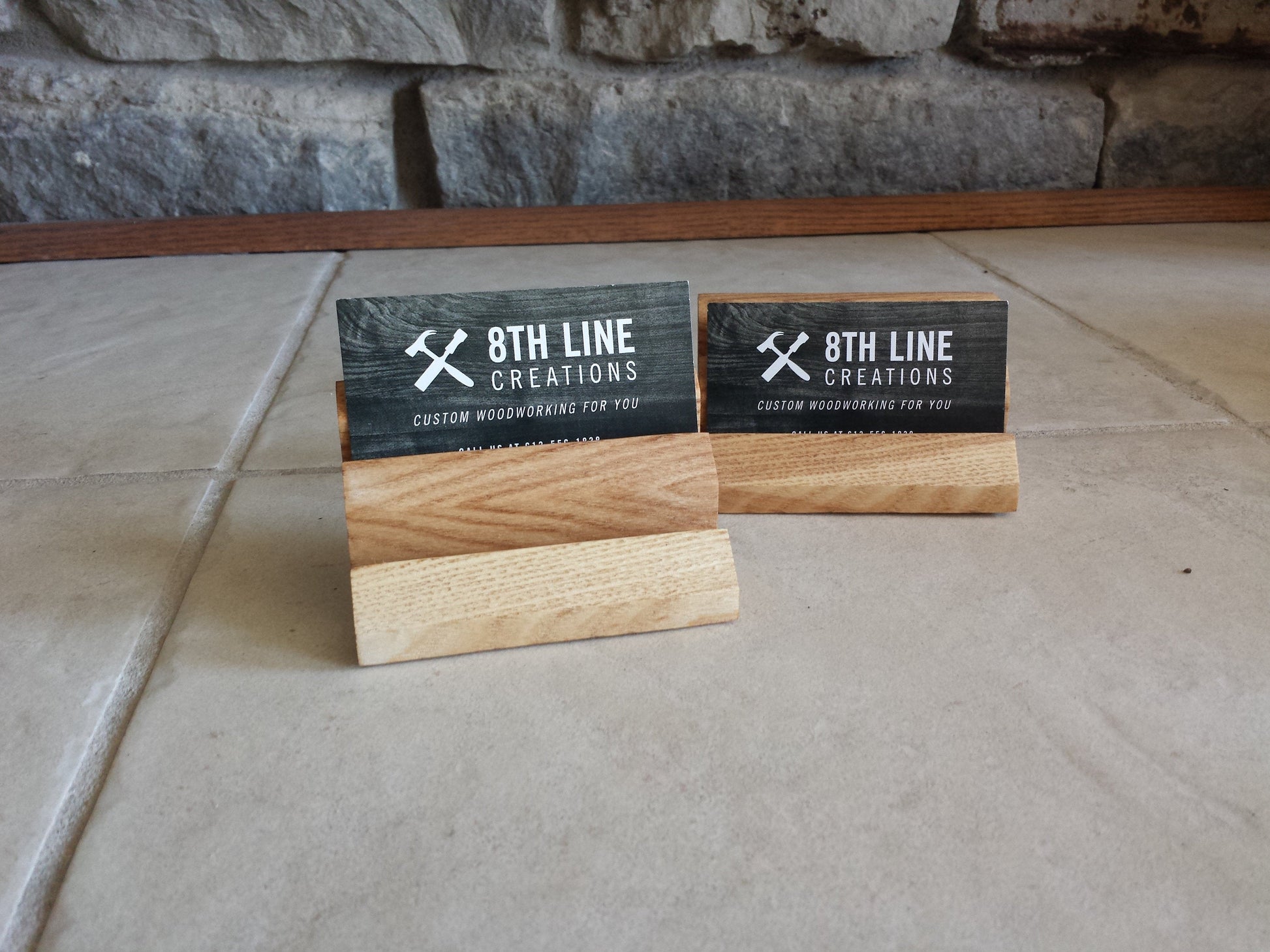 Business Card Stand - Black - set of 2 Business Card Stands 8th Line Creations