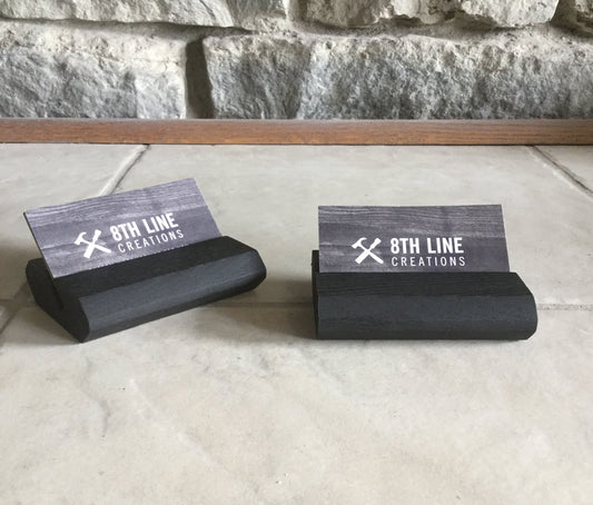 Business Card Stand - Black - Set of 2 Business Card Stands 8th Line Creations
