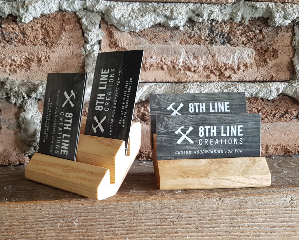 Business Card Stand Smoked - Ash - set of 2 Business Card Stands 8th Line Creations