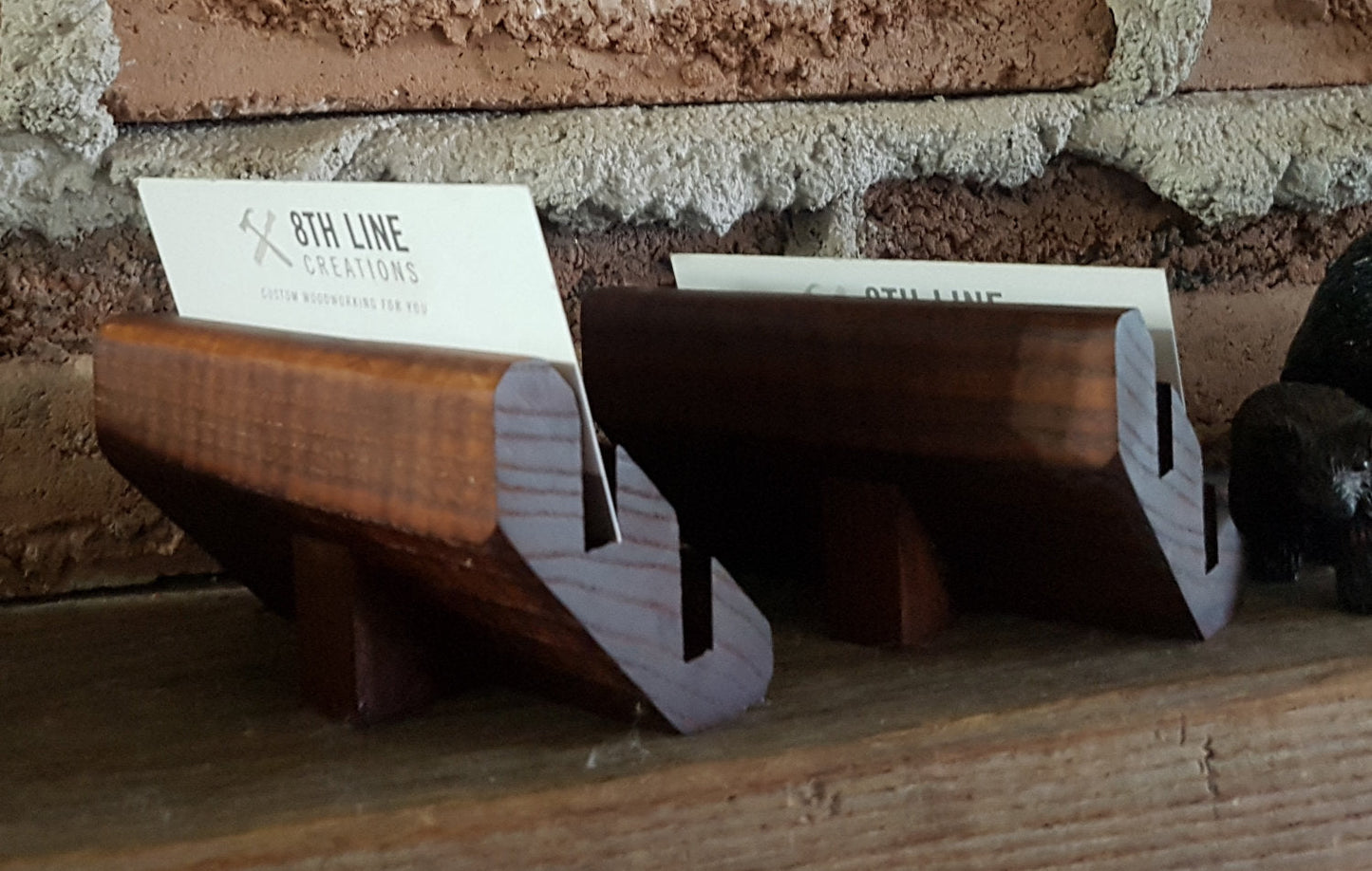 Business Card Stand Smoked - Ash - set of 2 Business Card Stands 8th Line Creations