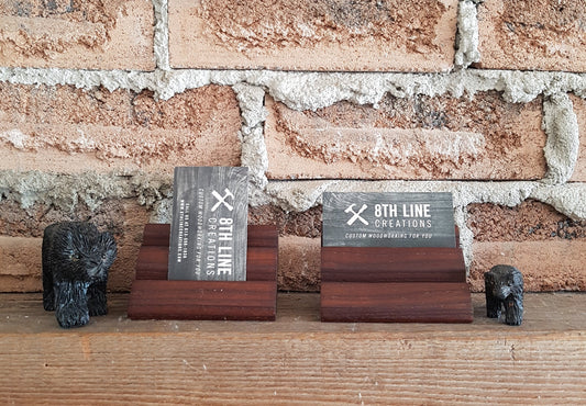 Business Card Stand Smoked - Ash - set of 2 Business Card Stands 8th Line Creations