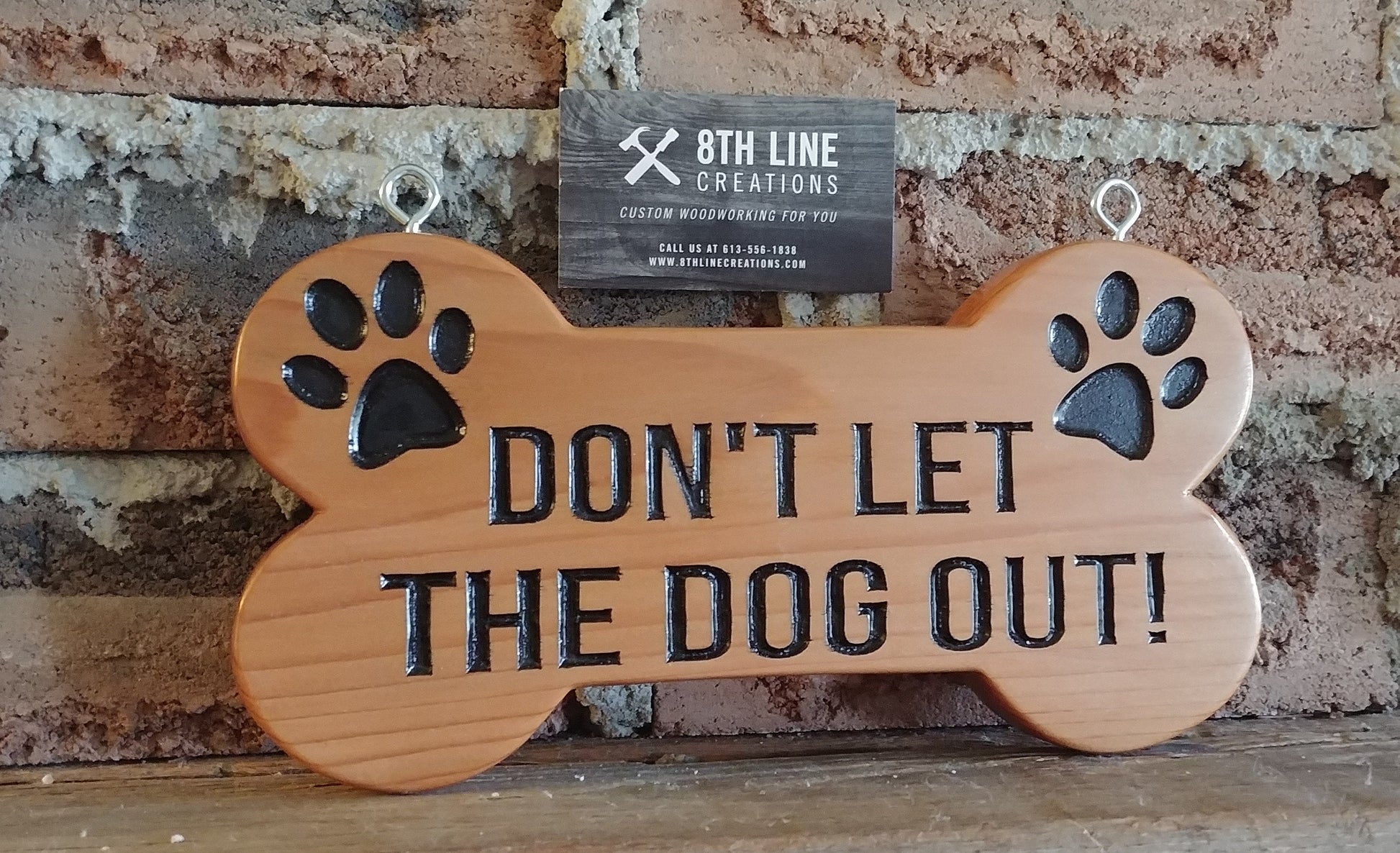 Custom dog bone sign, Dog Gift Ideas, Pet Loss, personalized sign, pet name sign, cedar sign, Father's Day Gift Ideas Custom Carved Wood Signs 8th Line Creations