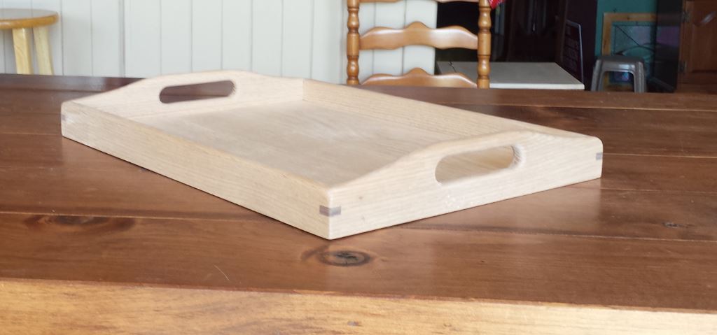 Handcrafted Unfinished Oak Serving Tray Serving Trays 8th Line Creations